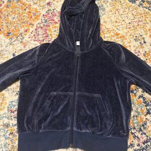 Aritzia velour cropped zip up